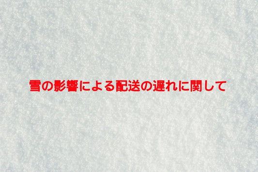 雪の影響による配送の遅れに関して