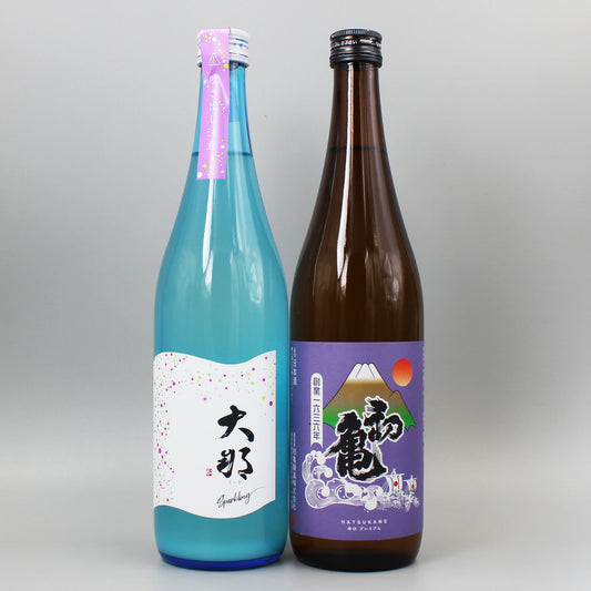 御祝いペア【泡&亀】|大那スパークリング純米吟醸 × 初亀プレミアム お正月・ギフト向け日本酒セット
