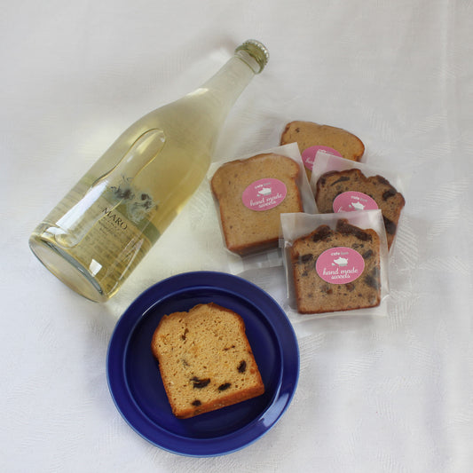 パウンドケーキセット〈泡〉-マロワインズ ペットナット ブラン 2024 750ml
