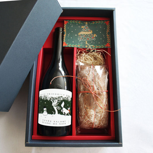 クリスマス限定|スノーベッカー キュヴェサロメ ゼクトブリュット 泡&シュトーレン風パウンドケーキセット