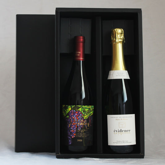 ワイン 2本セット 赤・泡 飲み比べ ギフト箱付 - 煌〈KIRAMEKI〉