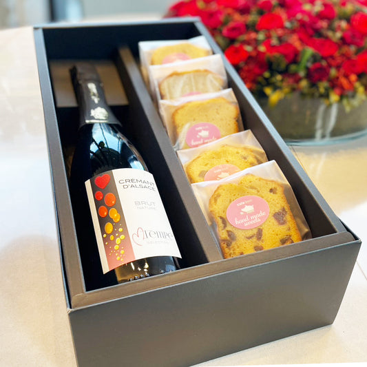 パウンドケーキセット〈泡〉-クレマンダルザス ブリュット ナチュール 750ml