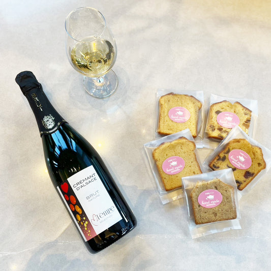 パウンドケーキセット〈泡〉-クレマンダルザス ブリュット ナチュール 750ml