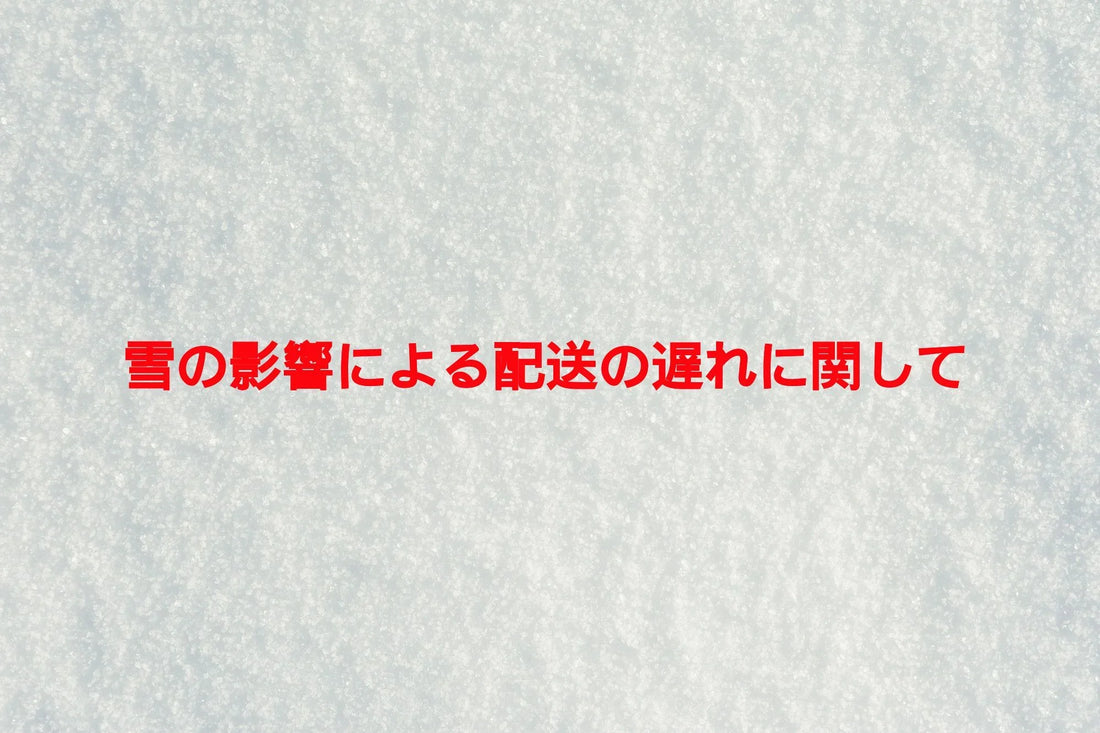 雪の影響による配送の遅れに関して
