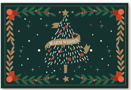 christmas card green